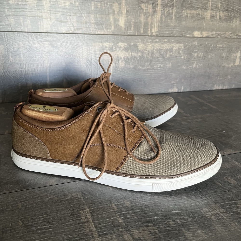 Oxford Seven91 Men's Casual Sneakers Taupe Brown Lace Up Size 10 Preppy Casual